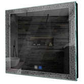 Specchio LED Quadrato | Pulsanti touch | Funzione anti-appannamento | Luce bianca fredda - Reyze Serie Simetria Modello 5